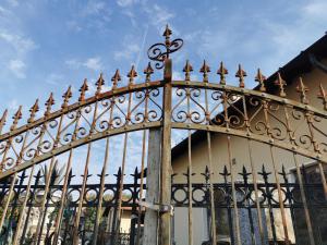 Large iron gate